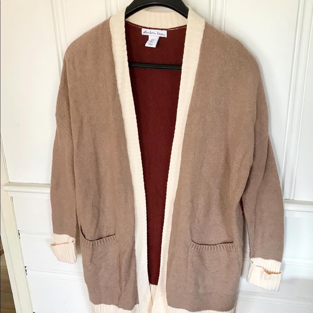 London Kaye Color Block Cardigan Size S